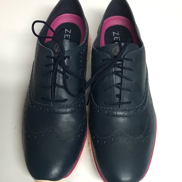 NEW w. Box Cole Haan Zerogrand Wingtip Oxford Leather Sneakers - Picture 1 of 14